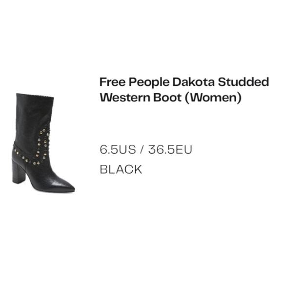Free People Dakota Studded Western Boot Size 6.5 - Picture 8 of 8